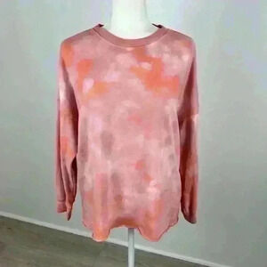 GreenTea Pink Tie Dyed Crewneck Sweatshirt Size M
